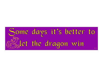 Some Days it's better to let the Dragon win Bumper Sticker