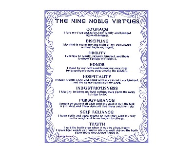 9 Noble Virtues Poster